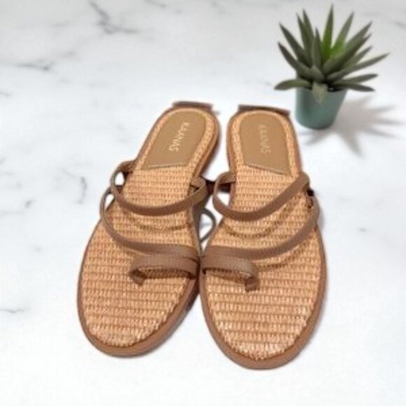 NWOT Kaanas Azores Naked slide Sandals Caramel Flats - Picture 2 of 6